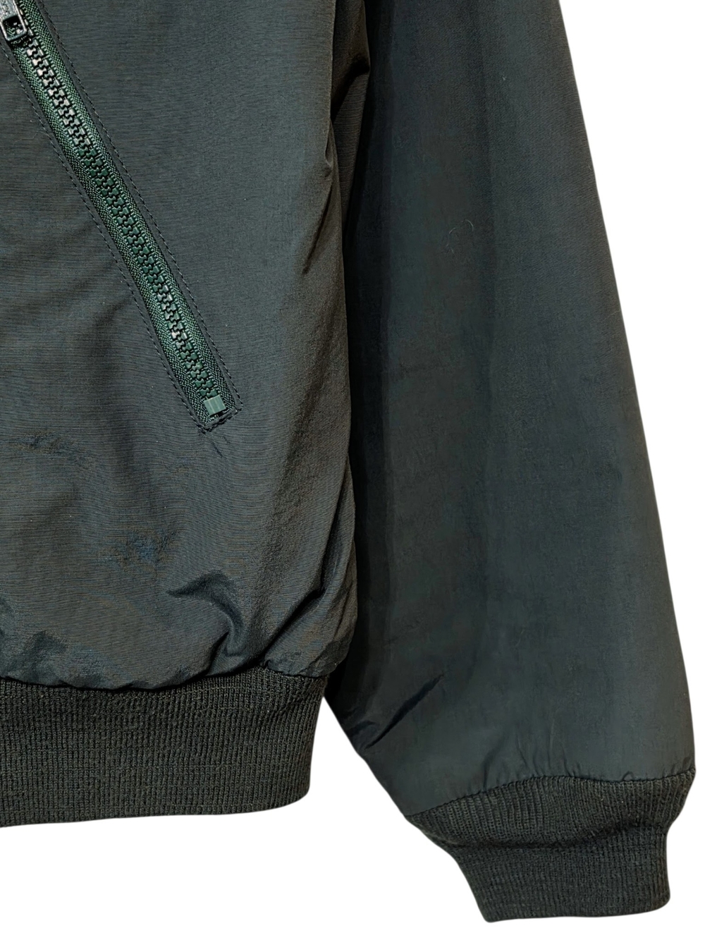 L.L.Bean Vintage 90s Warm-Up Jacket Men’s S Fleece Lined Green Bomber - Picture 5 of 16